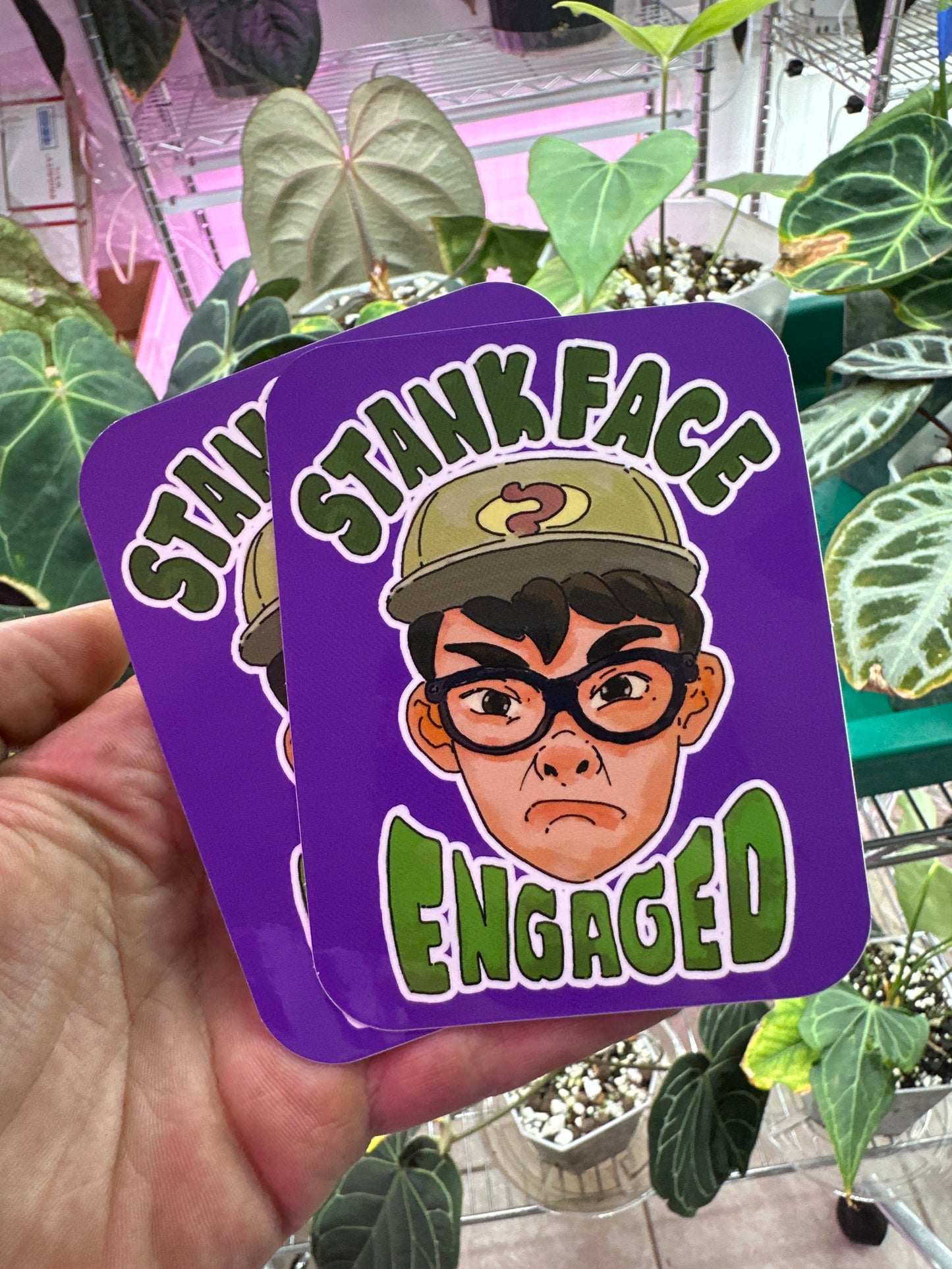 Stank Face Engaged Sticker